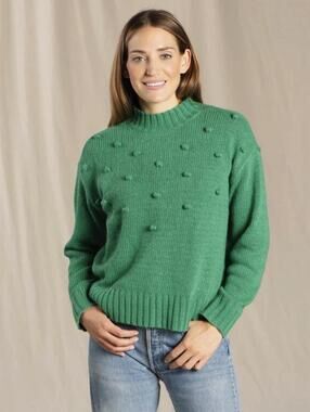 Toad&Co Cactus Green Santa Ana Wool Blend Mock Sweater - Size - Small